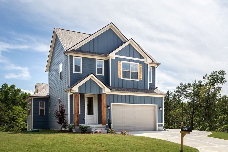 Representative exterior photo of a completed home built from the The Everwood by Greentech Homes LLC in The Thicket at Sedman Hills, Hixson, TN (Image 21).