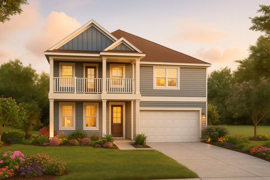 Representative exterior photo of a completed home built from the Cypress II Trinity Grove Signature by Brohn Homes in Trinity Grove, Spring, TX (Image 15). Representative exterior photo of a completed home built from the Cypress II Trinity Grove Signature by Brohn Homes in Trinity Grove, Spring, TX (Image 15).