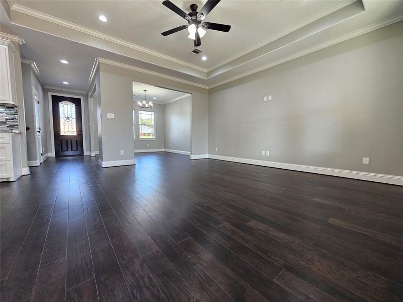 The house has Luxury WOOD flooring throughout the house!