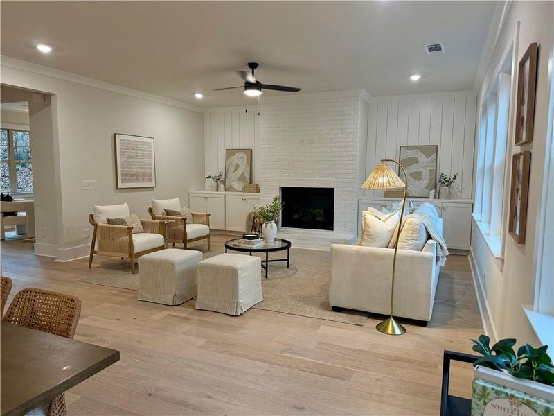 Furnished interior view inside a new home in , Suwanee (Image 4). Furnished interior view inside a new home in , Suwanee (Image 4).