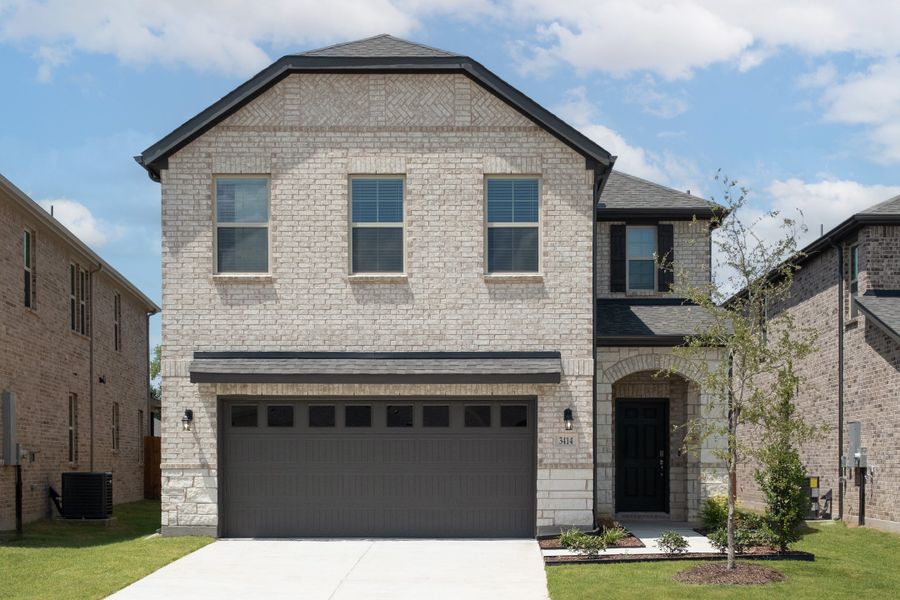 Front exterior of a new home in Churchill, Anna, TX, highlighting curb appeal (Image 1). Front exterior of a new home in Churchill, Anna, TX, highlighting curb appeal (Image 1).