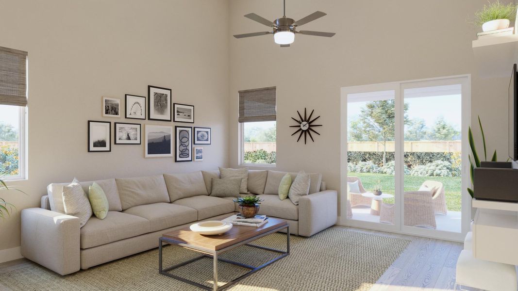 Representative furnished interior of a home built from the Tatum by Landsea Homes in Lariat, Liberty Hill (Image 12).