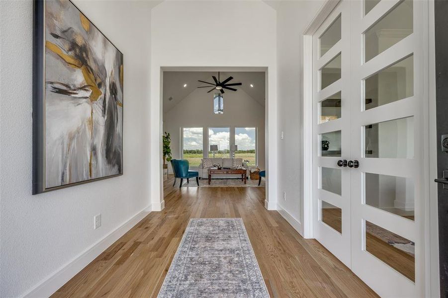 Furnished interior view inside a new home in Briar Branch Estates, Celeste (Image 27). Furnished interior view inside a new home in Briar Branch Estates, Celeste (Image 27).