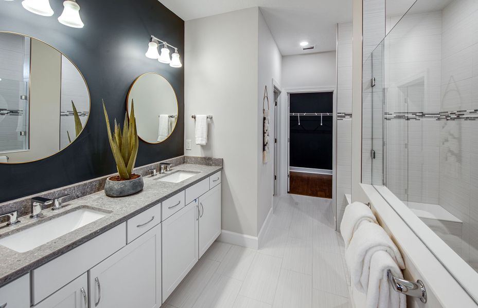 Owner's Bathroom with Dual Vanities