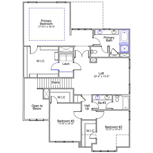 2D floor plan layout of this home in Bluefield, Lexington, SC (Image 4).