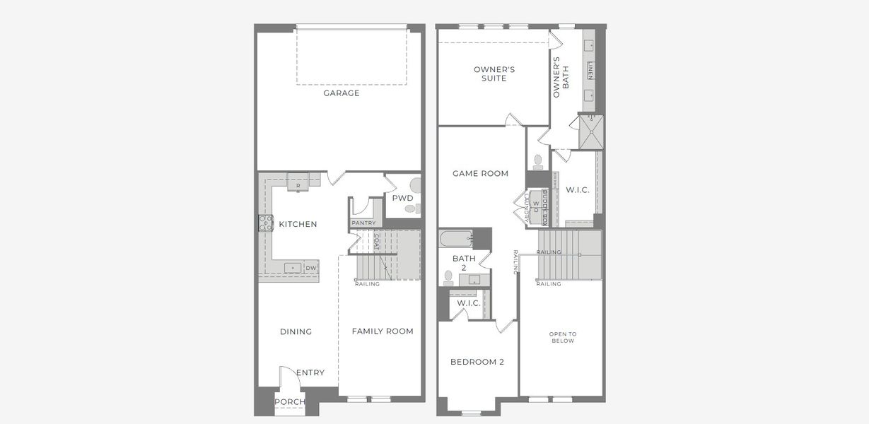 2D floor plan layout for the Boyd by CB JENI Homes in Painted Tree - Woodlands District, McKinney, TX (Image 3).