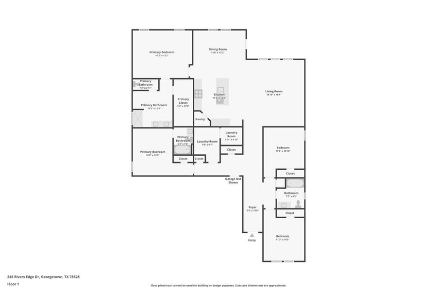 2D floor plan layout of this home in Riverview, Georgetown, TX (Image 4).