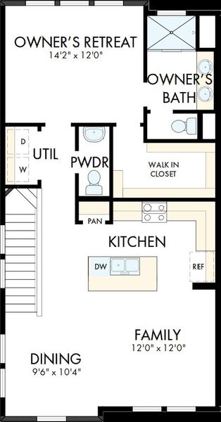 2D floor plan layout of this home in Easton Park - Nelson Village - Jewel Series, Austin, TX (Image 3). 2D floor plan layout of this home in Easton Park - Nelson Village - Jewel Series, Austin, TX (Image 3).