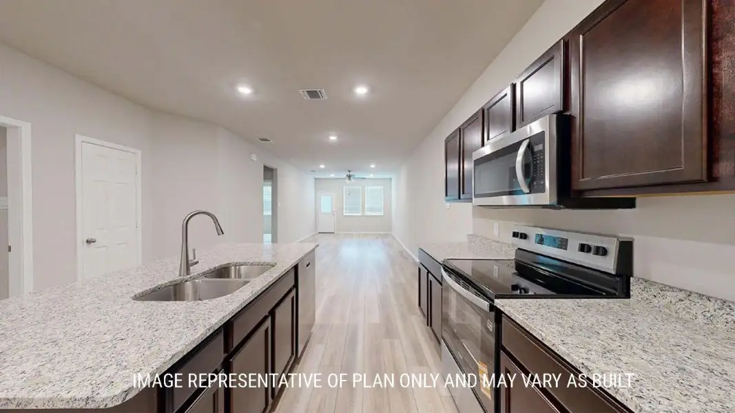 Furnished interior view inside a new home in The Terrace Duplexes, Temple (Image 5).