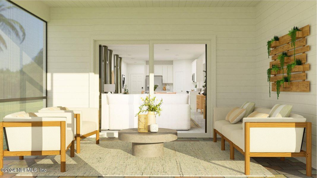 Exterior details and patio area of a home in Granary Park, Green Cove Springs (Image 2).