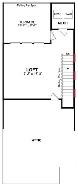 2D floor plan layout of this home in Bayside, Rowlett, TX (Image 13).