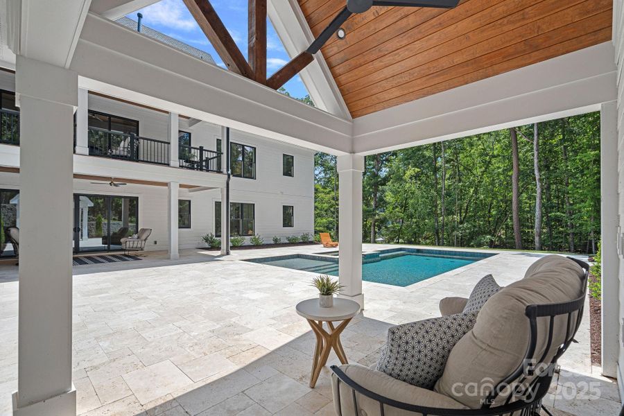 Covered cabana with gas hook-up.