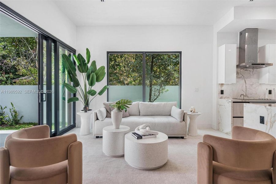 Furnished interior view inside a new home in , Miami (Image 12).