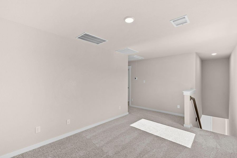 The versatility of this room means it can easily shift from a playroom for the kids to a serene yoga studio where you can unwind after a long day. The versatility of this room means it can easily shift from a playroom for the kids to a serene yoga studio where you can unwind after a long day.