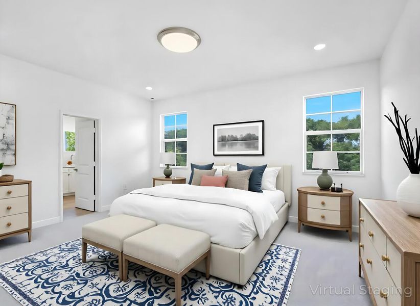 Primary Bedroom Staged