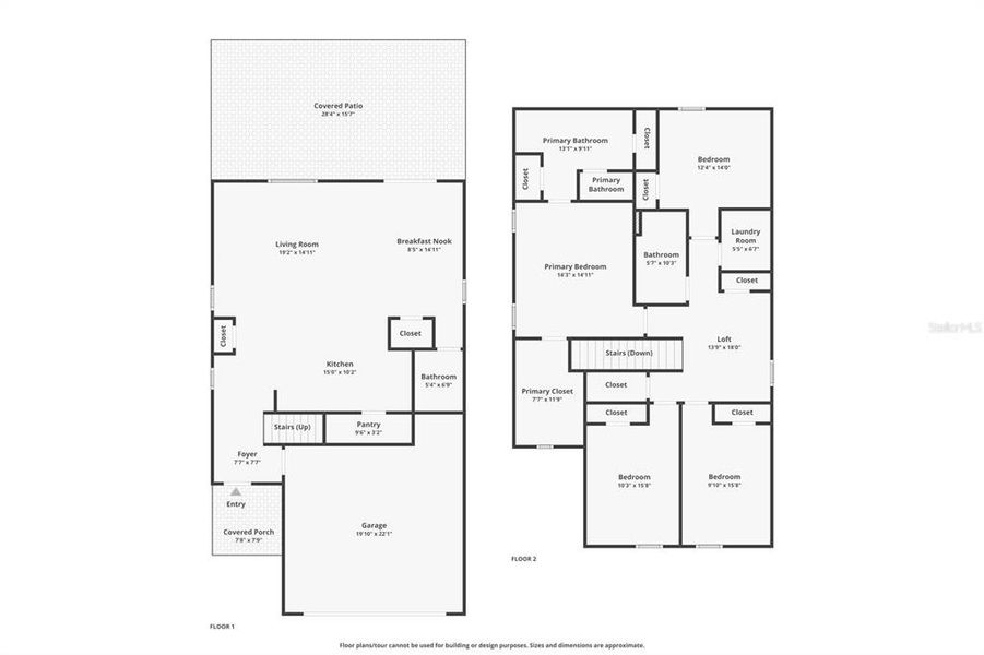 2D floor plan layout of this home in Eastgrove, Sanford, FL (Image 5).