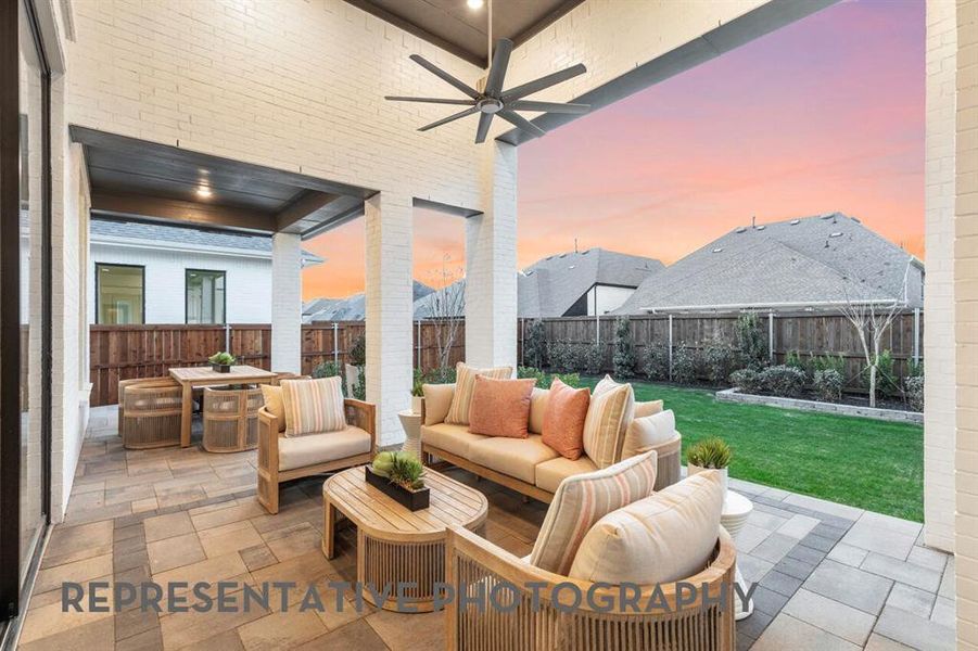 Exterior details and patio area of a home in The Parks at Wilson Creek, Celina (Image 2).