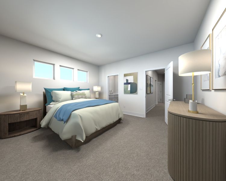 The primary suite offers a private retreat.