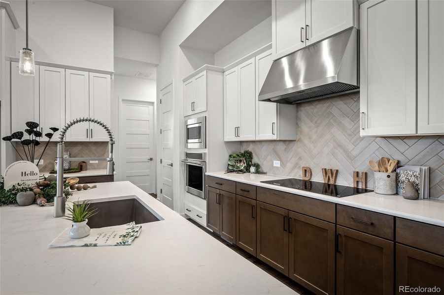 Furnished interior view inside a new home in Cloverleaf - Pinnacle Collection, Monument (Image 13).