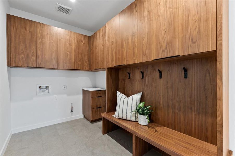 Laundry and Mud room from garage