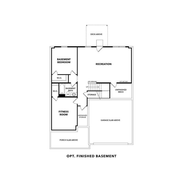 2D floor plan layout for the The Hickory F w/ Basement by Davidson Homes LLC in Fern Hollow, Buford, GA (Image 6). 2D floor plan layout for the The Hickory F w/ Basement by Davidson Homes LLC in Fern Hollow, Buford, GA (Image 6).