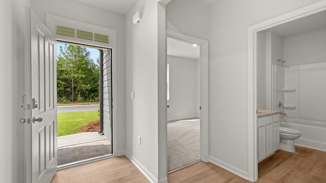 Representative furnished interior of a home built from the KERRY by D.R. Horton in Northberry, Rome (Image 5).