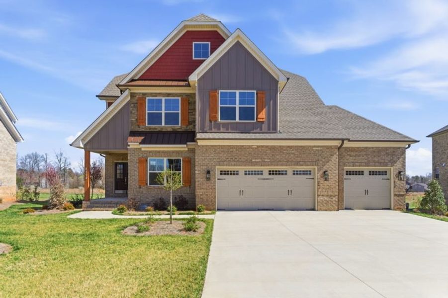 Representative exterior photo of a completed home built from the Hampton by Keystone Homes NC in Preserve at Carriage Cove, Oak Ridge, NC (Image 39).