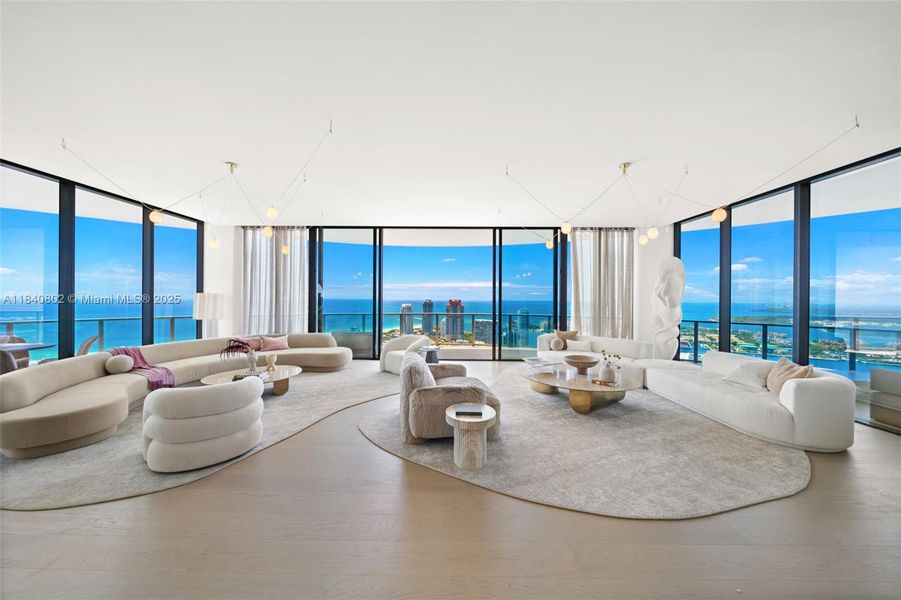 Furnished interior view inside a new home in , Miami Beach (Image 38).