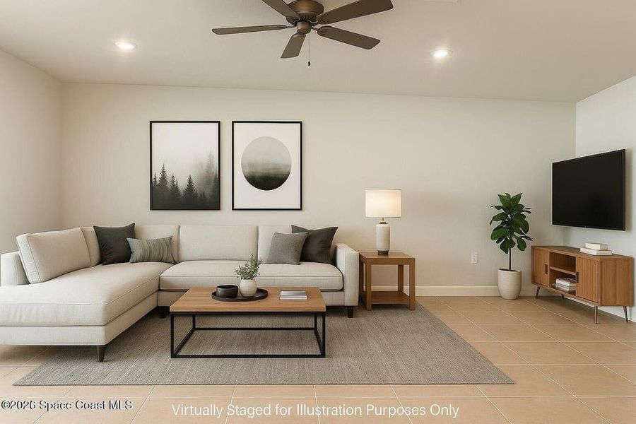 Furnished interior view inside a new home in St. John Preserve, Palm Bay (Image 4).