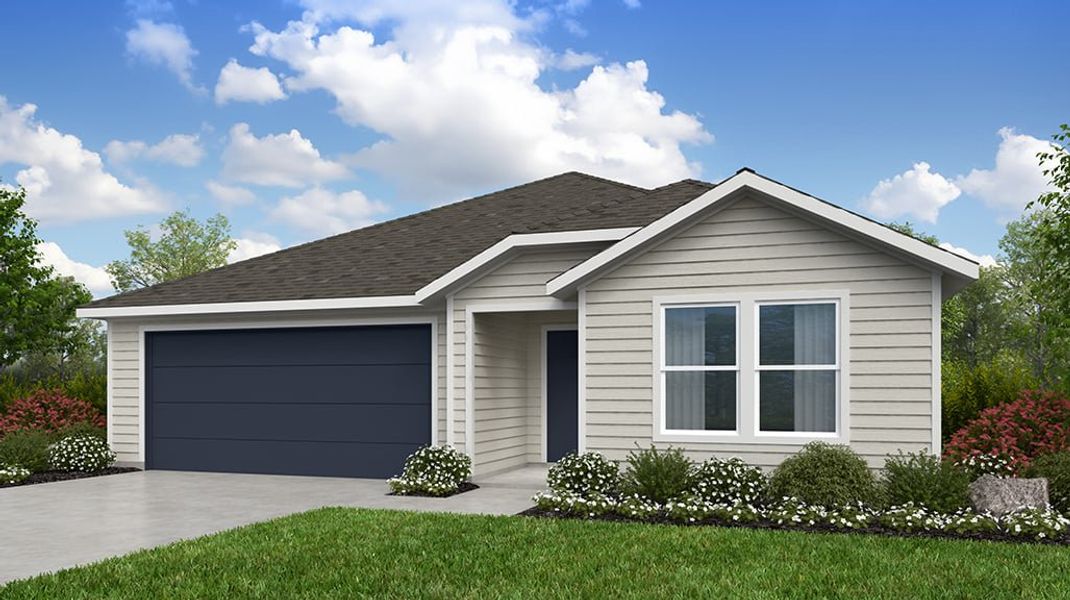 Representative exterior photo of a completed home built from the Mockingbird by Taylor Morrison in Longview 50s, Del Valle, TX (Image 15).