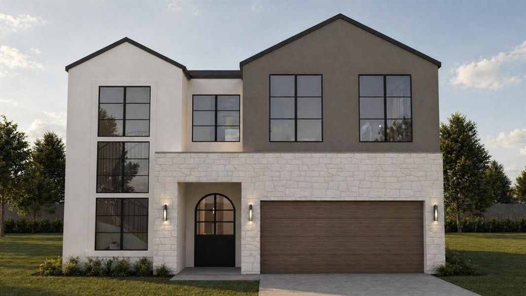 Front exterior of a new home in , Dallas, TX, highlighting curb appeal (Image 1). Front exterior of a new home in , Dallas, TX, highlighting curb appeal (Image 1).