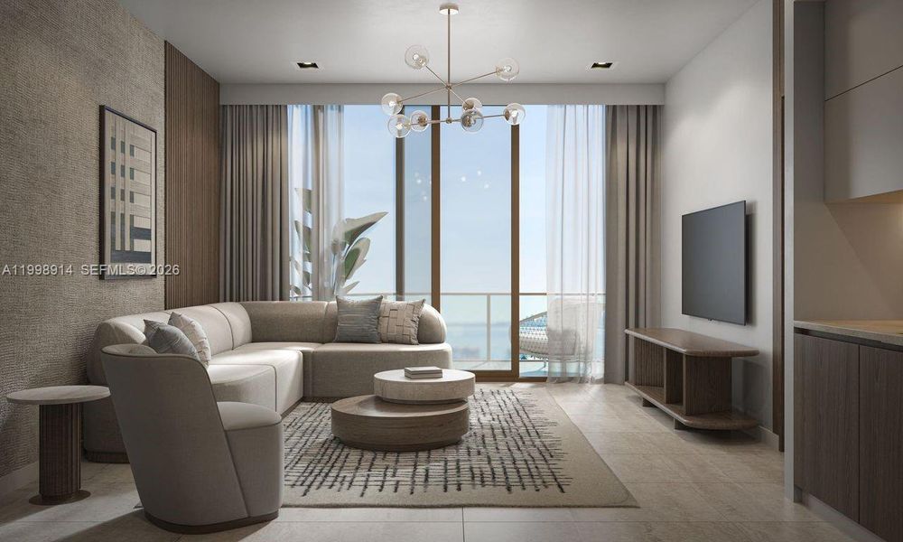 Furnished interior view inside a new home in , North Bay Village (Image 7). Furnished interior view inside a new home in , North Bay Village (Image 7).