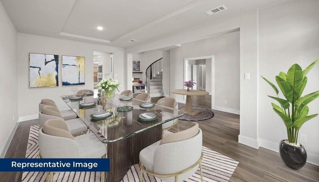 Furnished interior view inside a new home in Mira Lagos Crossing, Grand Prairie (Image 9).