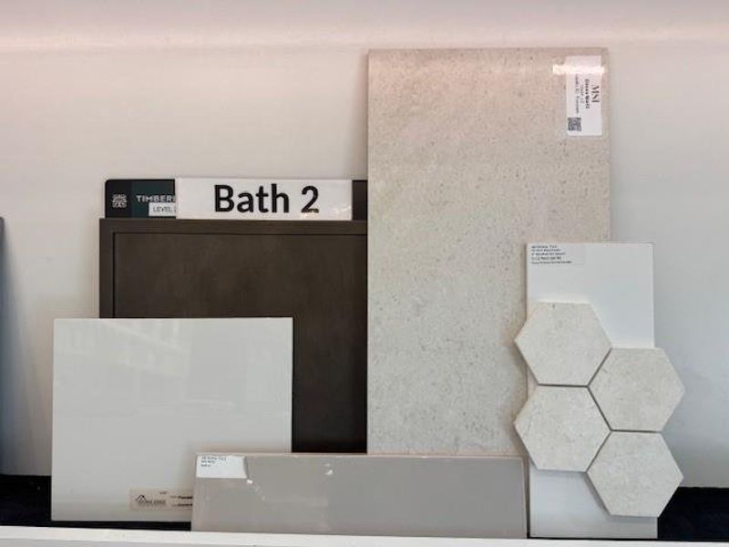 Secondary baths don't need to be dull, and these definitely won't be!