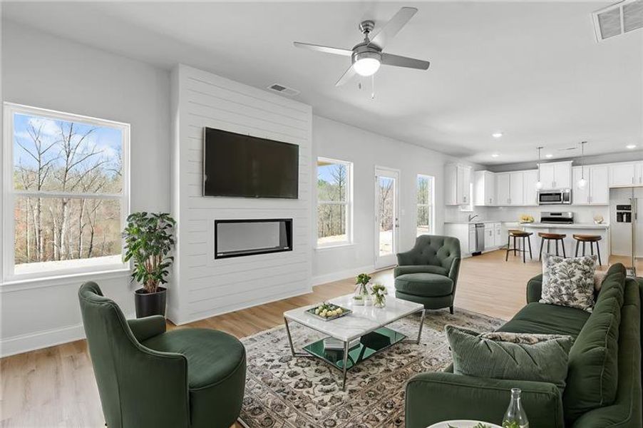 Furnished interior view inside a new home in , Homer (Image 19). Furnished interior view inside a new home in , Homer (Image 19).