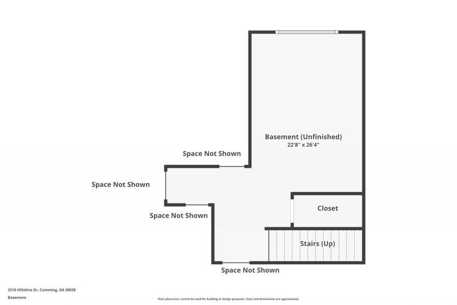2D floor plan layout of this home in Hillshire, Cumming, GA (Image 7).