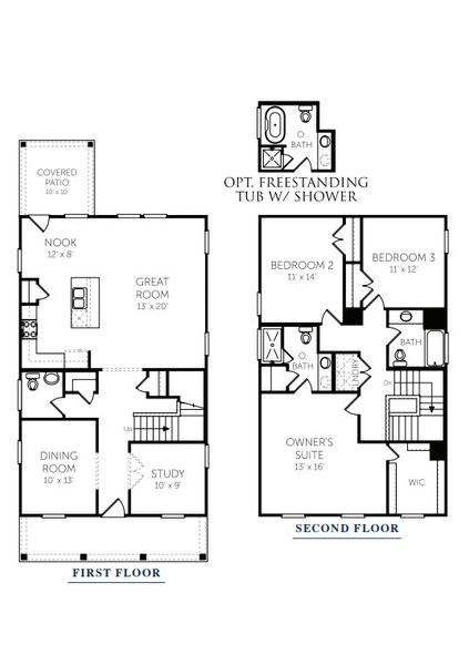 2D floor plan layout for the Chippewah by Coventry Homes in Castlewood, Taylor, TX (Image 3). 2D floor plan layout for the Chippewah by Coventry Homes in Castlewood, Taylor, TX (Image 3).