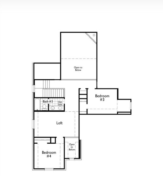 2D floor plan layout for the Richmond Plan by Highland Homes in Ridgeline: 50ft. lots, McKinney, TX (Image 25).
