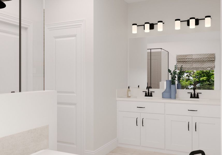 Representative furnished interior of a home built from the Winecup by Beazer Homes in Saratoga, Aubrey (Image 8).