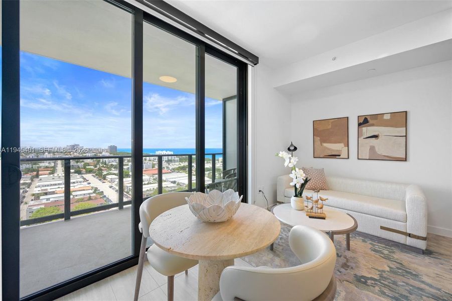 Furnished interior view inside a new home in , Miami Beach (Image 9).