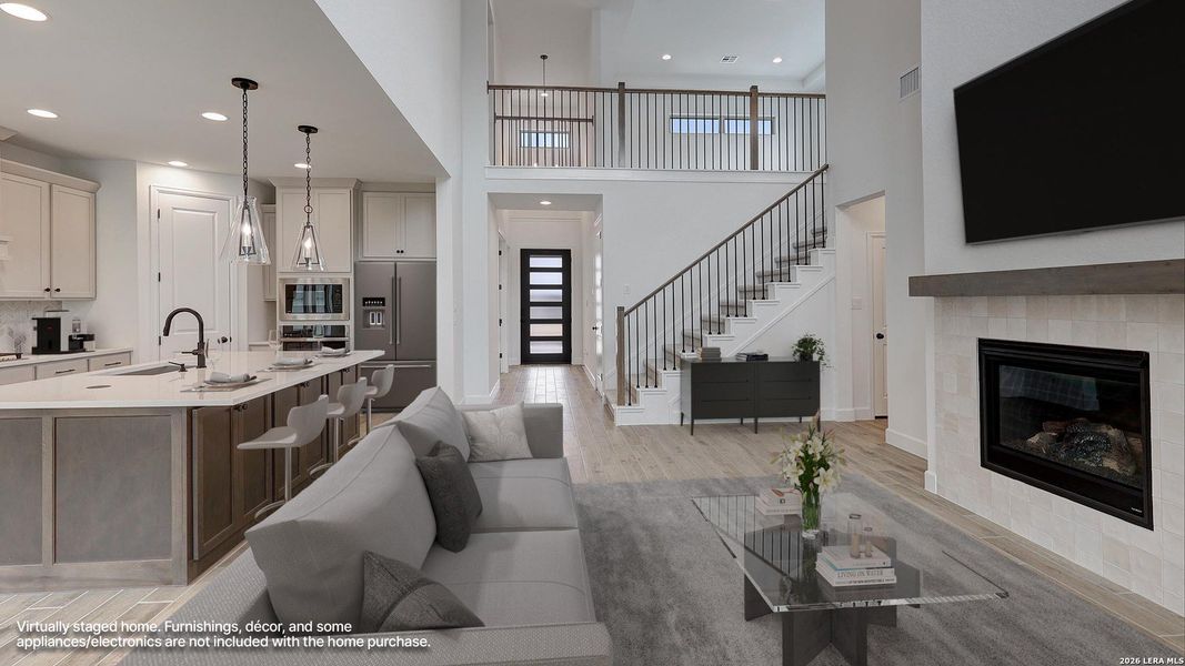 Furnished interior view inside a new home in Esperanza, Boerne (Image 9). Furnished interior view inside a new home in Esperanza, Boerne (Image 9).