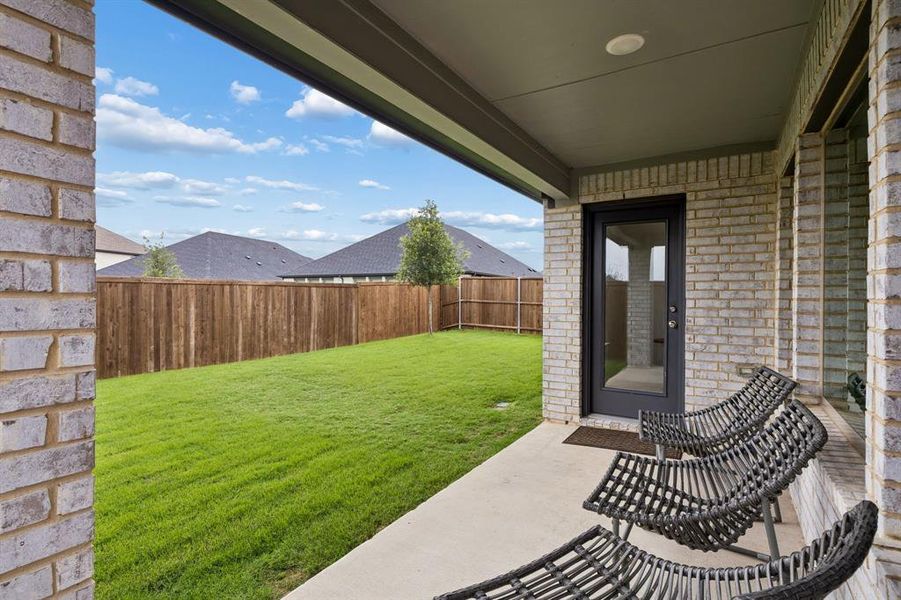 Exterior details and patio area of a home in Oakmont Park, Red Oak (Image 21). Exterior details and patio area of a home in Oakmont Park, Red Oak (Image 21).