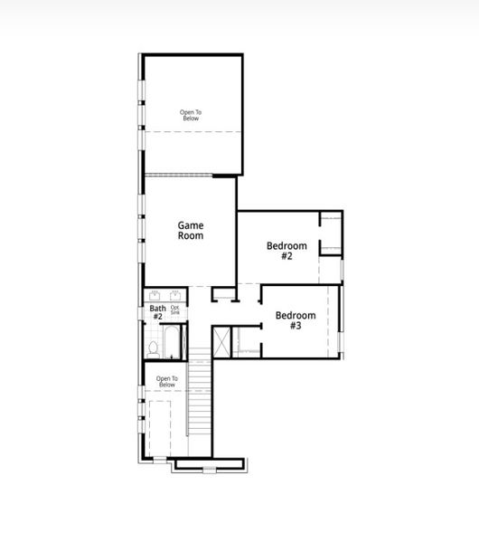 2D floor plan layout for the Everett by Highland Homes in Grange, Katy, TX (Image 32).