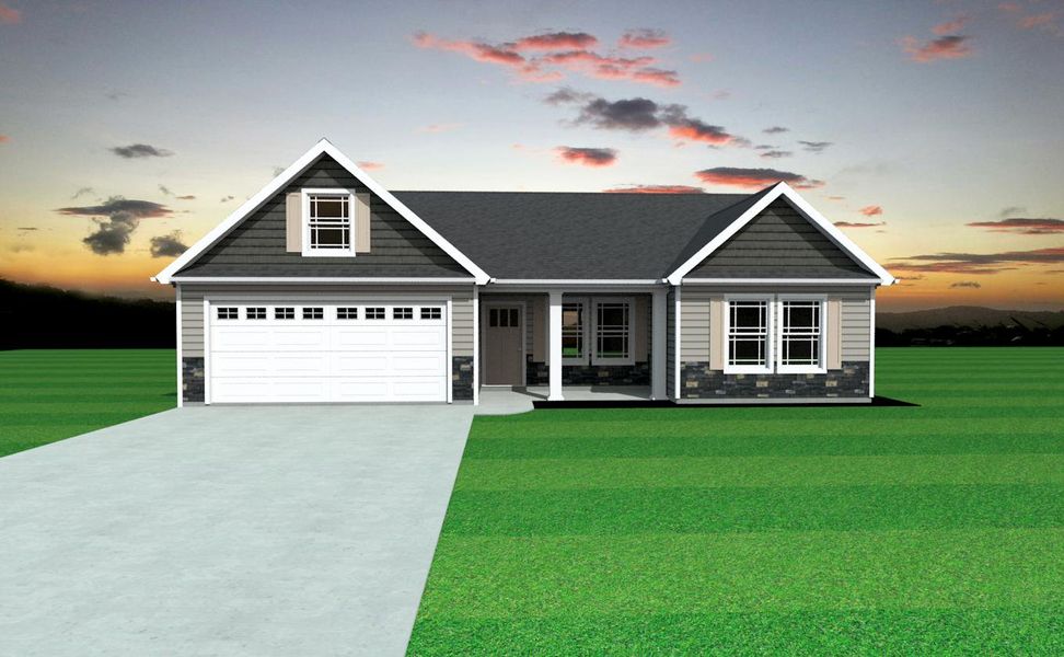 Representative exterior photo of a completed home built from the Startex by Enchanted Homes in Huckleberry Cove, Chesnee, SC (Image 23). Representative exterior photo of a completed home built from the Startex by Enchanted Homes in Huckleberry Cove, Chesnee, SC (Image 23).