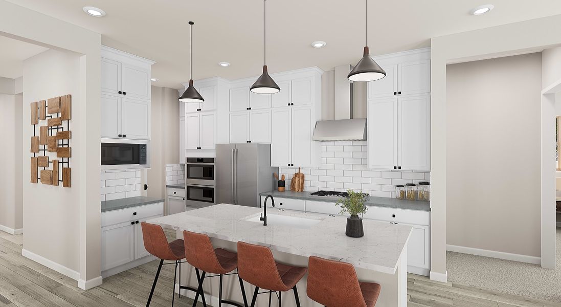 Representative furnished interior of a home built from the Rosemary Plan 40-2 by Tri Pointe Homes in Waterston Central, Gilbert (Image 14).