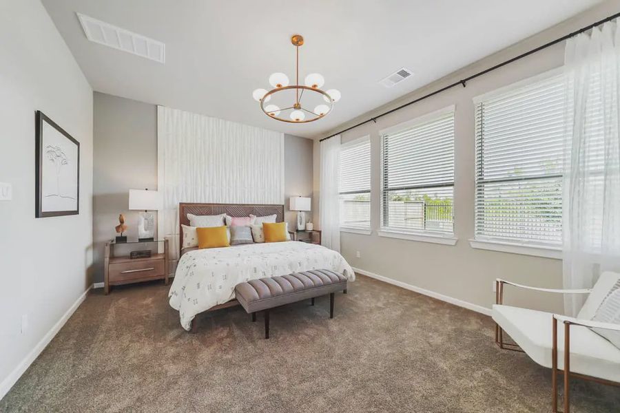 Representative furnished interior of a home built from the Oakley by Chesmar Homes in The Trails, New Caney (Image 5).