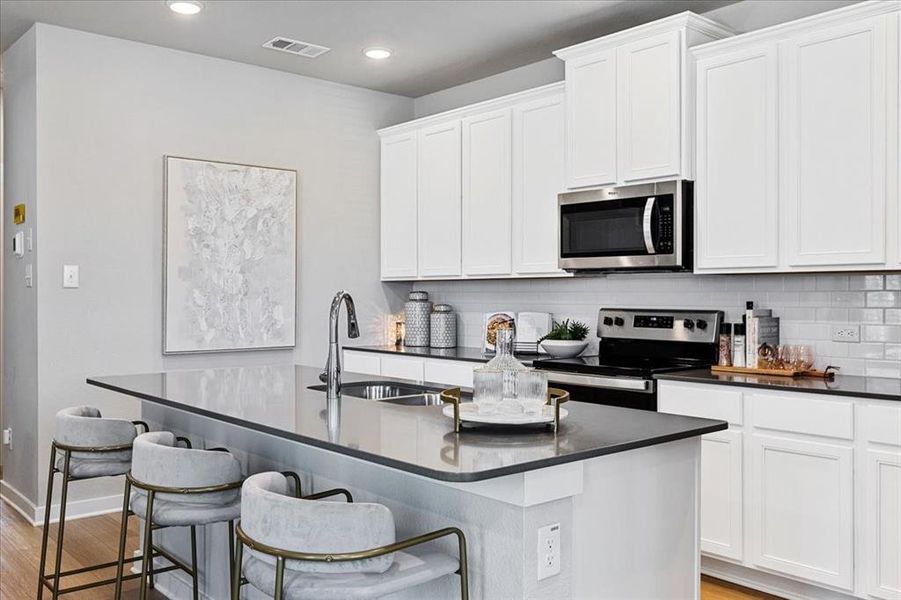 Furnished interior view inside a new home in Mockingbird Estates Townhomes, Fort Worth (Image 8).