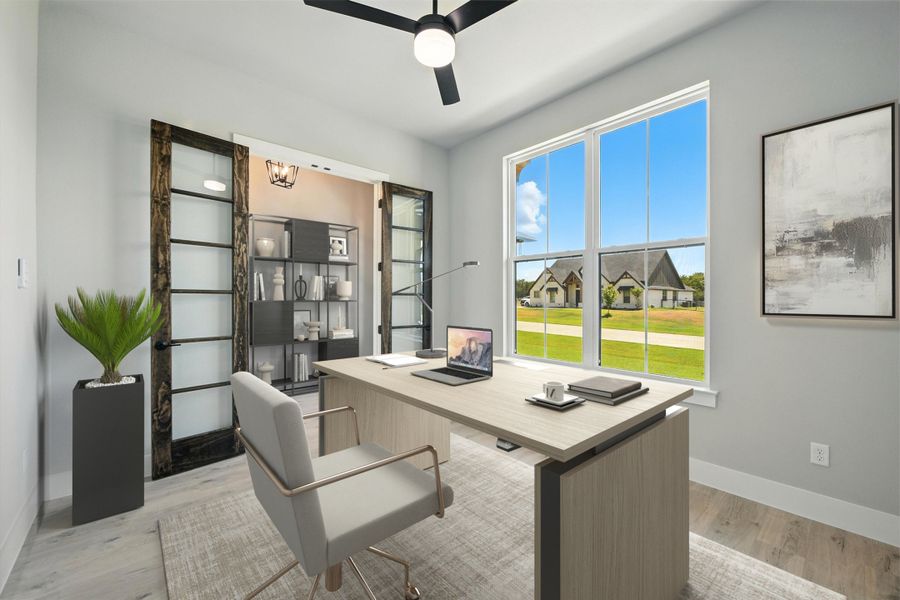 Representative furnished interior of a home built from the The Austin by Kenmark Homes in Escondido Ranches, Weatherford (Image 8).