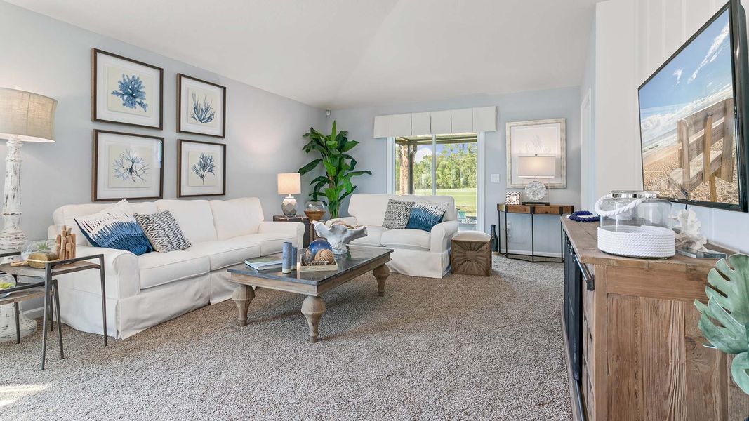 Representative furnished interior of a home built from the St. George+ by D.R. Horton in Grand Reserve, Bunnell (Image 20).