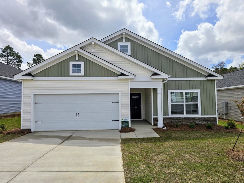 Representative exterior photo of a completed home built from the Spruce L by McGuinn Homes in Sibley Village, Sumter, SC (Image 2).